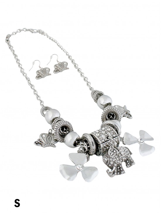 ELEPHANT NECKLACE AND EARRING SET ELEPHANT NECKLACE AND EARRING SET
